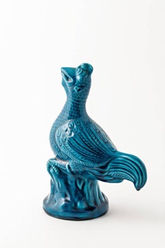 Escultura de cerámica de pájaro de Pol Chambost, 1950