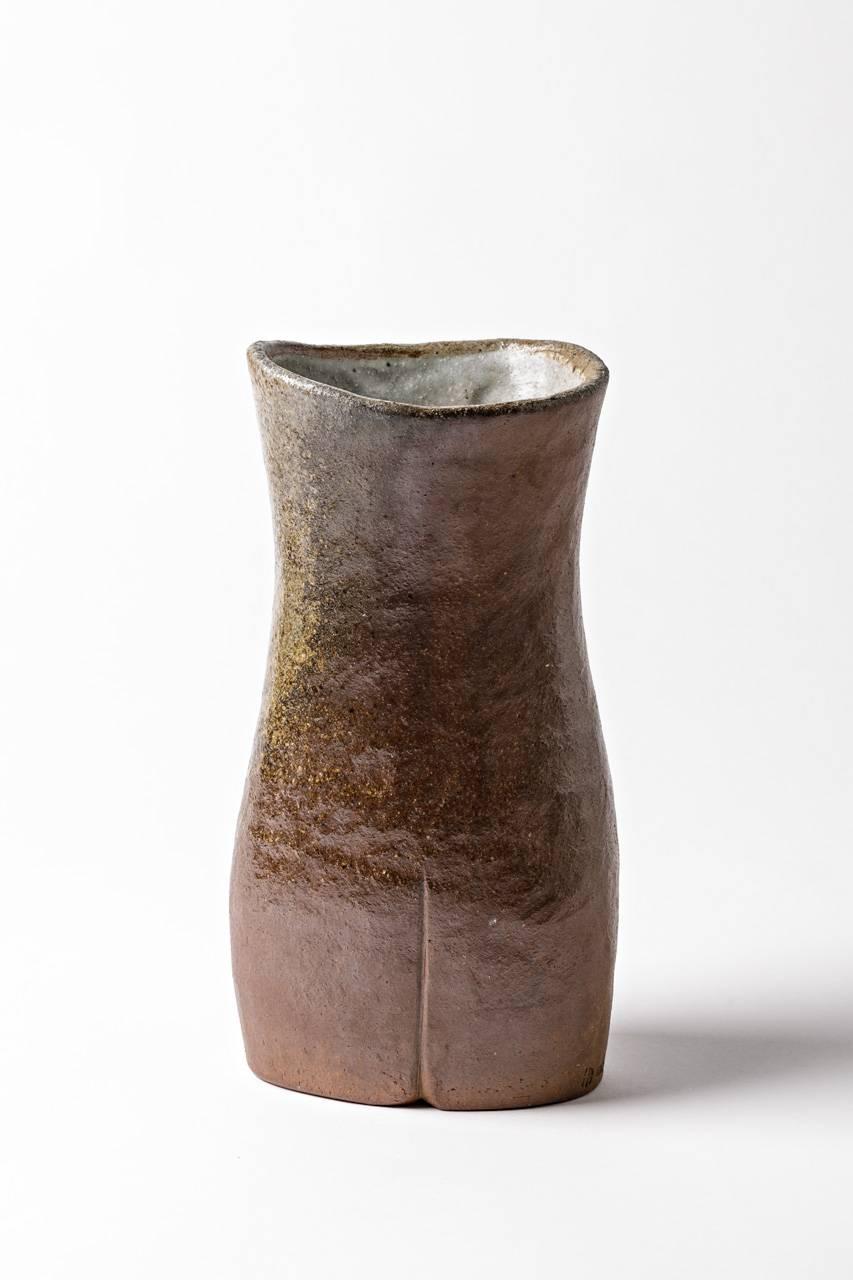 figurative Stoneware Sculpture Vase by Martin Hammond, circa 1960 In Excellent Condition For Sale In Neuilly-en- sancerre, FR