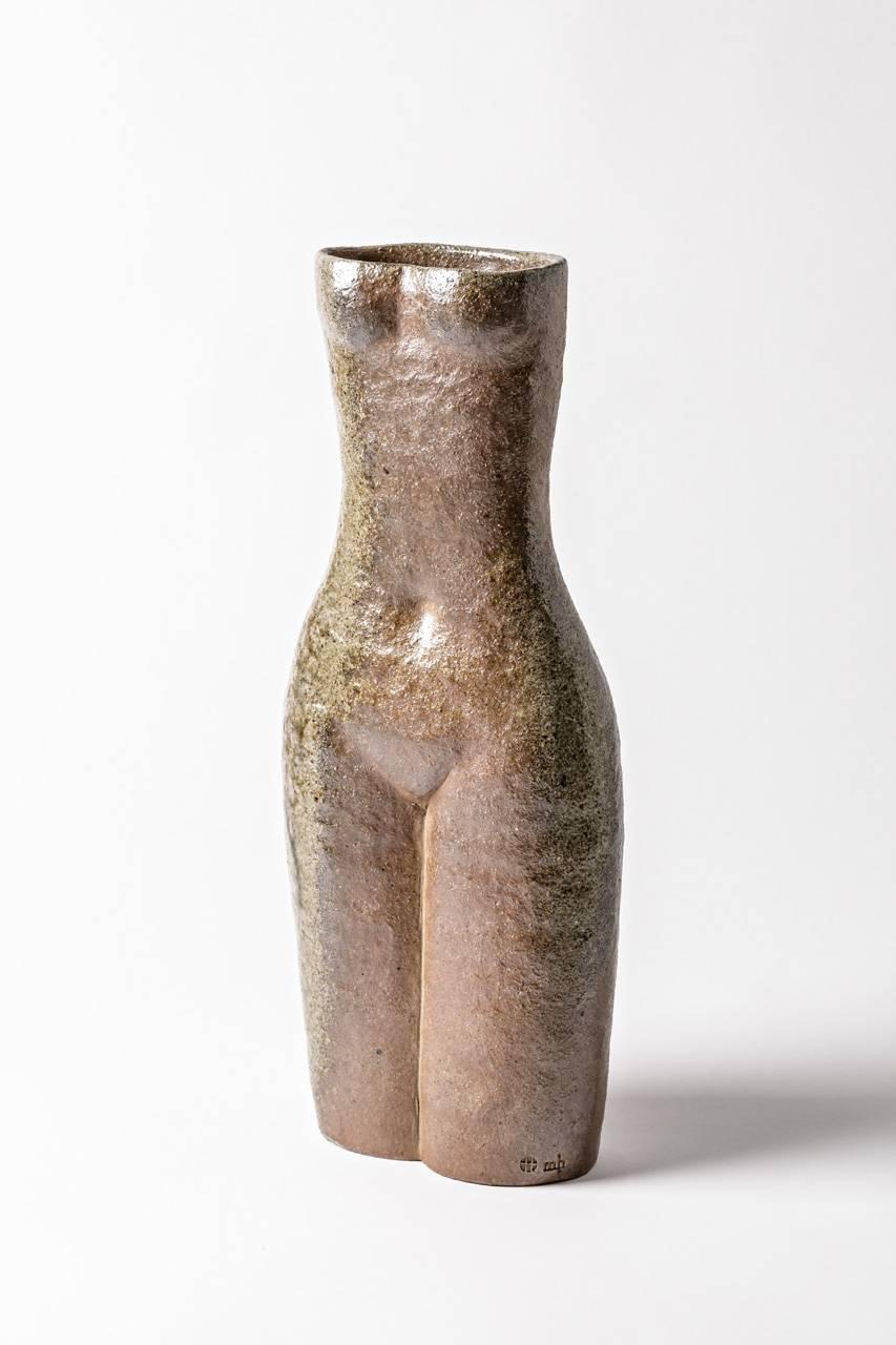 Important ceramic stoneware sculpture or vase by Martin Hammond,

circa 1965

Beautiful effects with brown ceramic glaze.

Signed under the base.