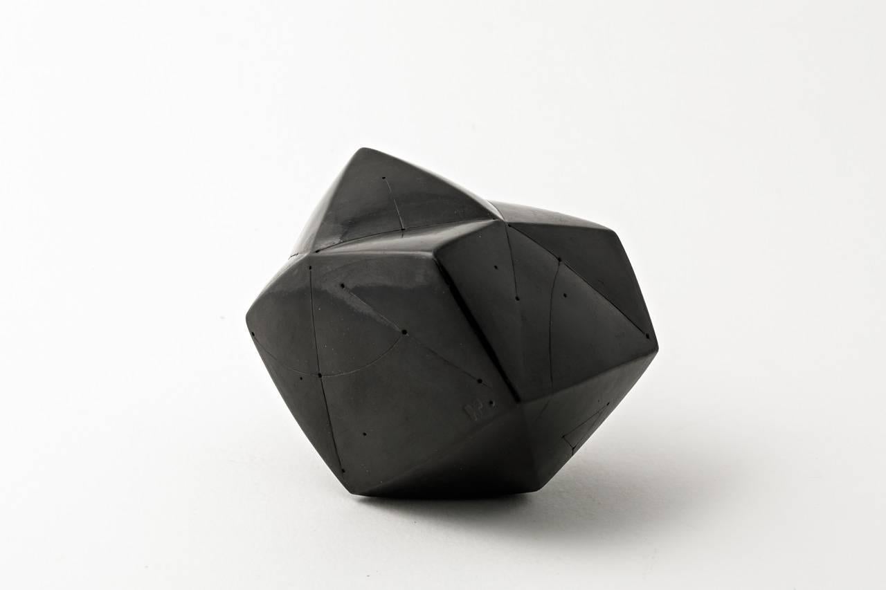 black ceramic sculpture