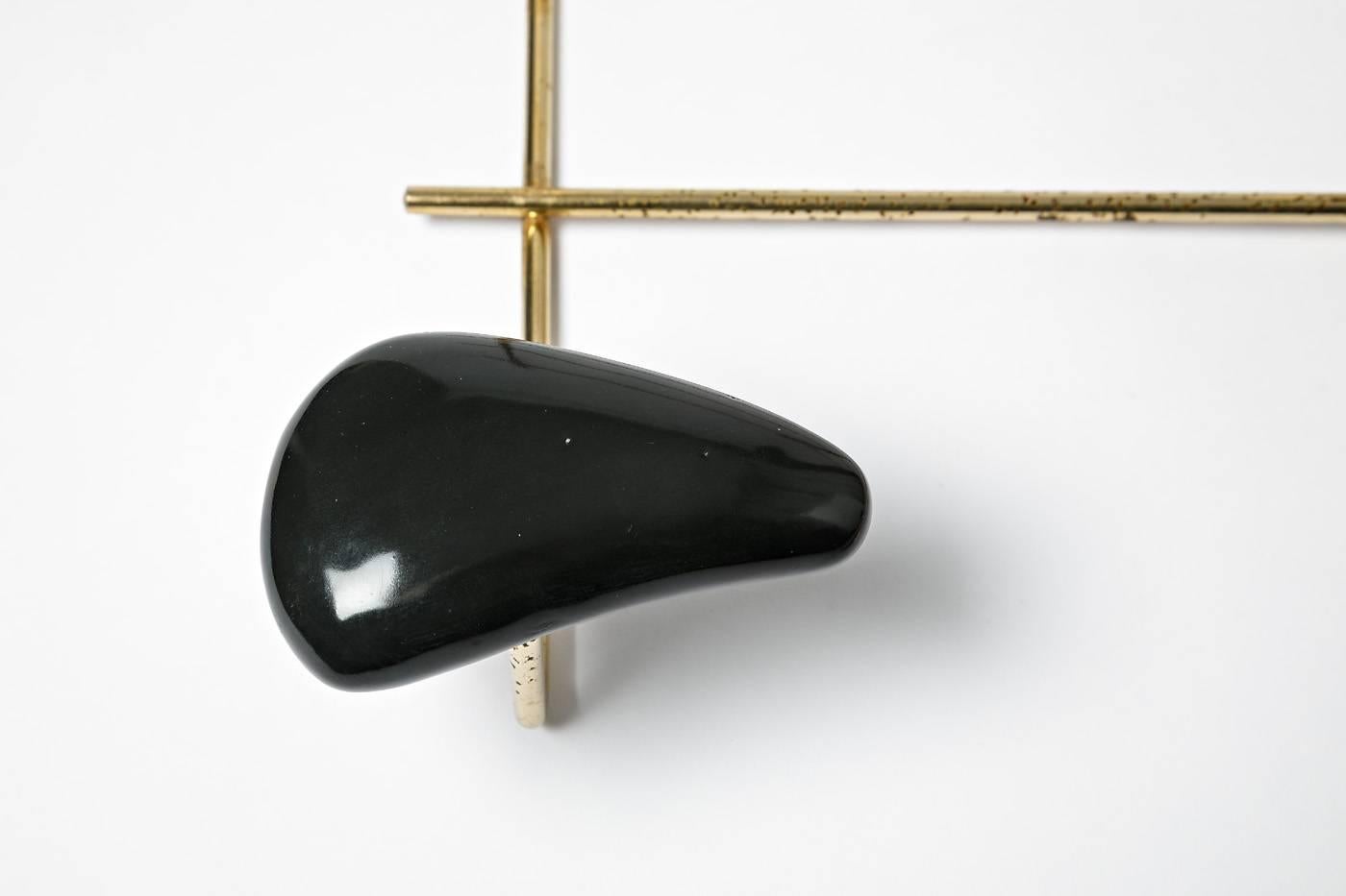 Georges Jouve and Marcel Asselbur Ceramic Sculptural Coat Rack Hanger In Good Condition In Neuilly-en- sancerre, FR