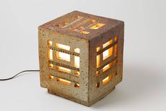 Exceptional Ceramic Lamp by Barbara Delfosse, La Borne, circa 1970