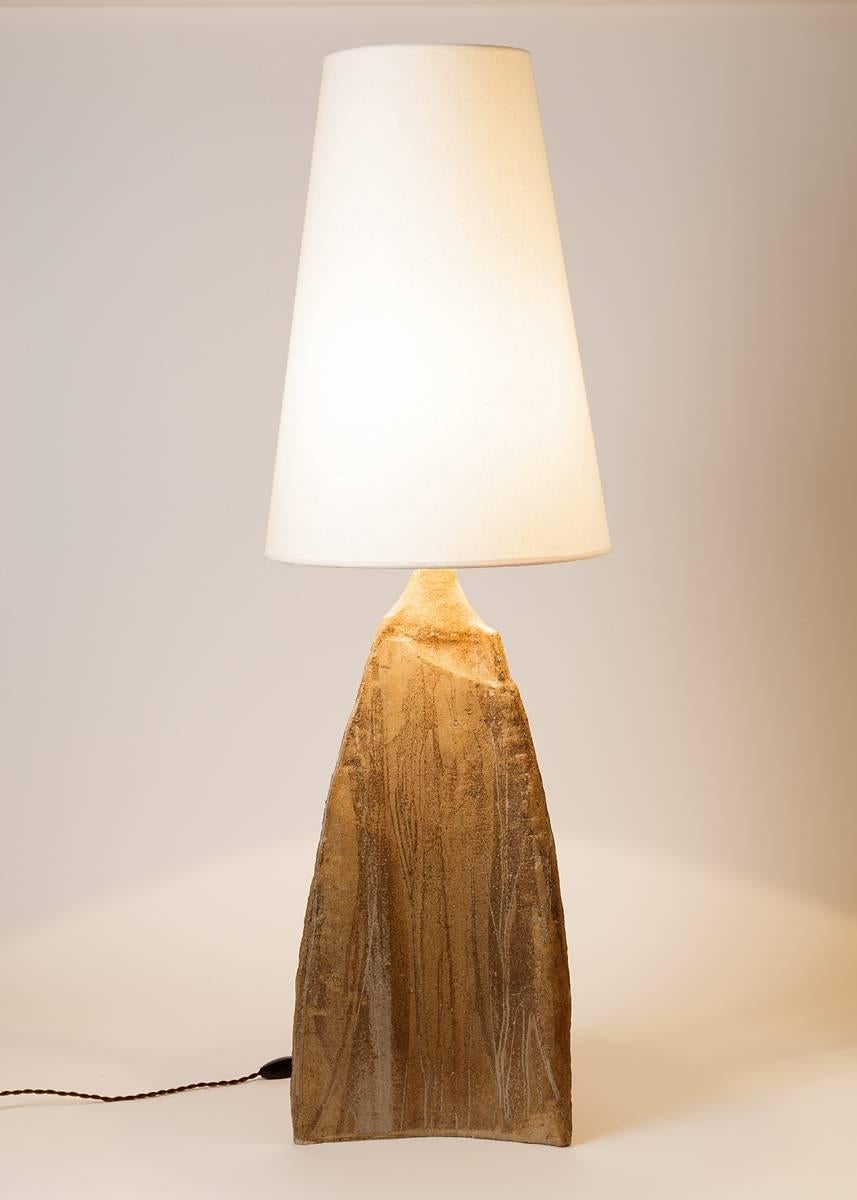 Beaux Arts Stoneware Sculpture - Lamp, circa 1970-1980 For Sale