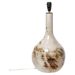 Weiße Keramik-Tischlampe im Design des 20. Jahrhunderts von Gerard Hoffmann, Vallauris, 1960