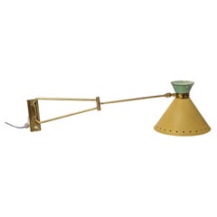 20th mid-century design vintage wall lamp lighting att. to Robert Mathieu Lunel