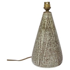 Lampada da tavolo in ceramica astratta nera e grigia di Robert Picault, design del XX secolo