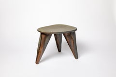 Brigitte Chassang : tabouret ou table bas en céramique de style « design du XXIe siècle », fabriqué à la main