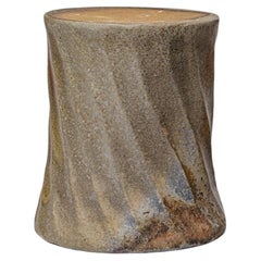 Brigitte Chassang 2025 design stoneware ceramic stool or sofa table grey brown