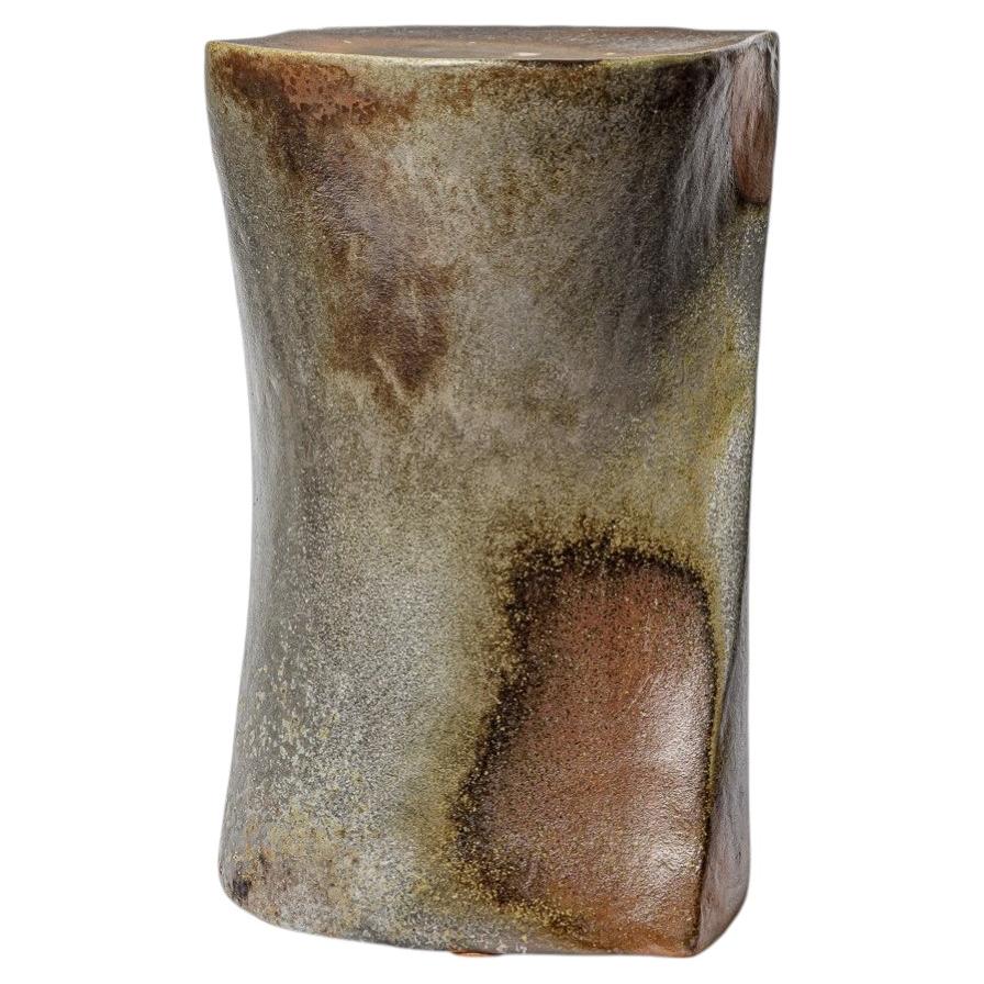 Brigitte Chassang 2025 brown and grey stoneware ceramic stool or table ...
