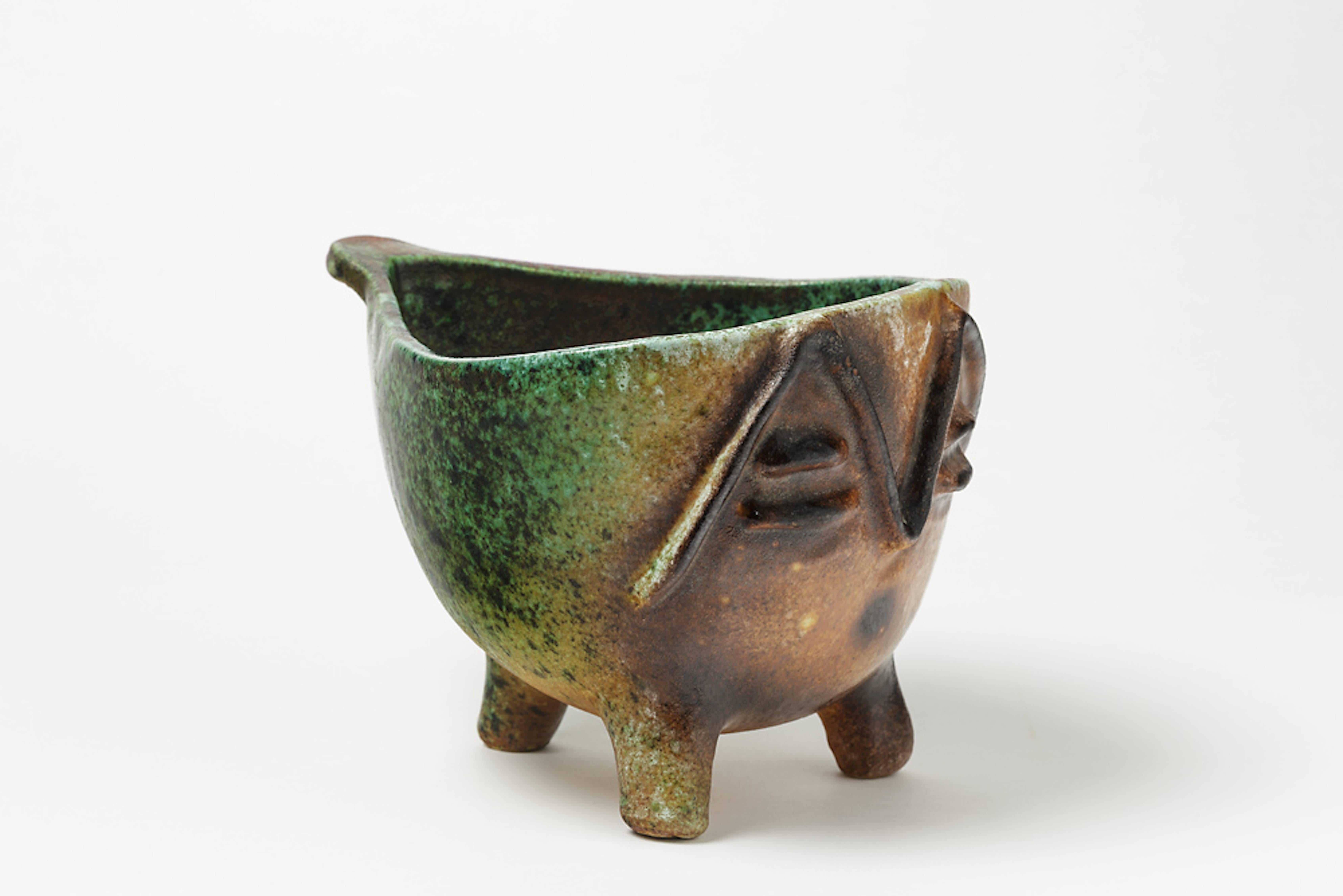 Beaux Arts Amazing Zoomorphic Ceramic by Accolay, circa 1960-1970 For Sale