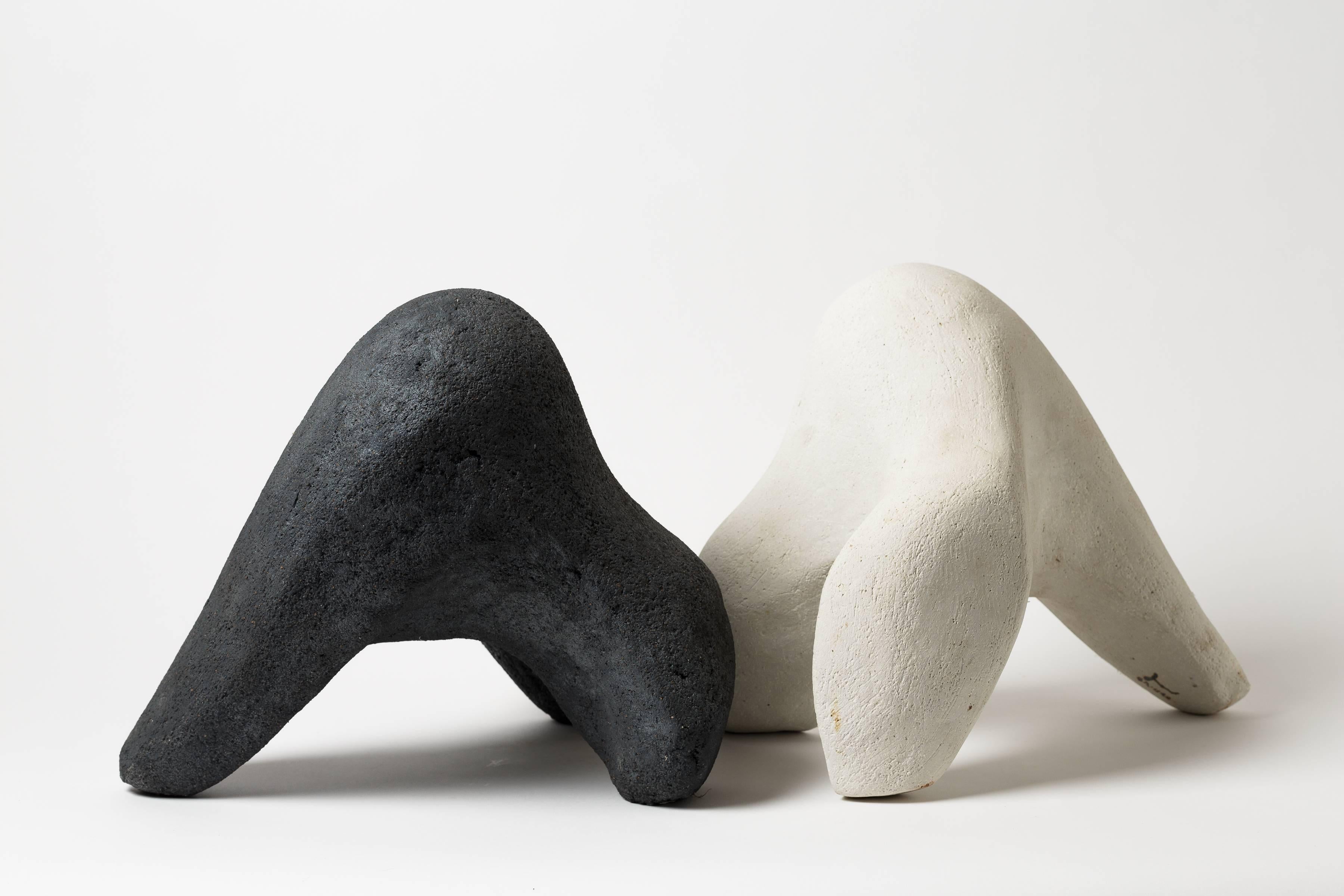20th Century Important Pair of Ceramic Sculptures by Tim Orr For Sale