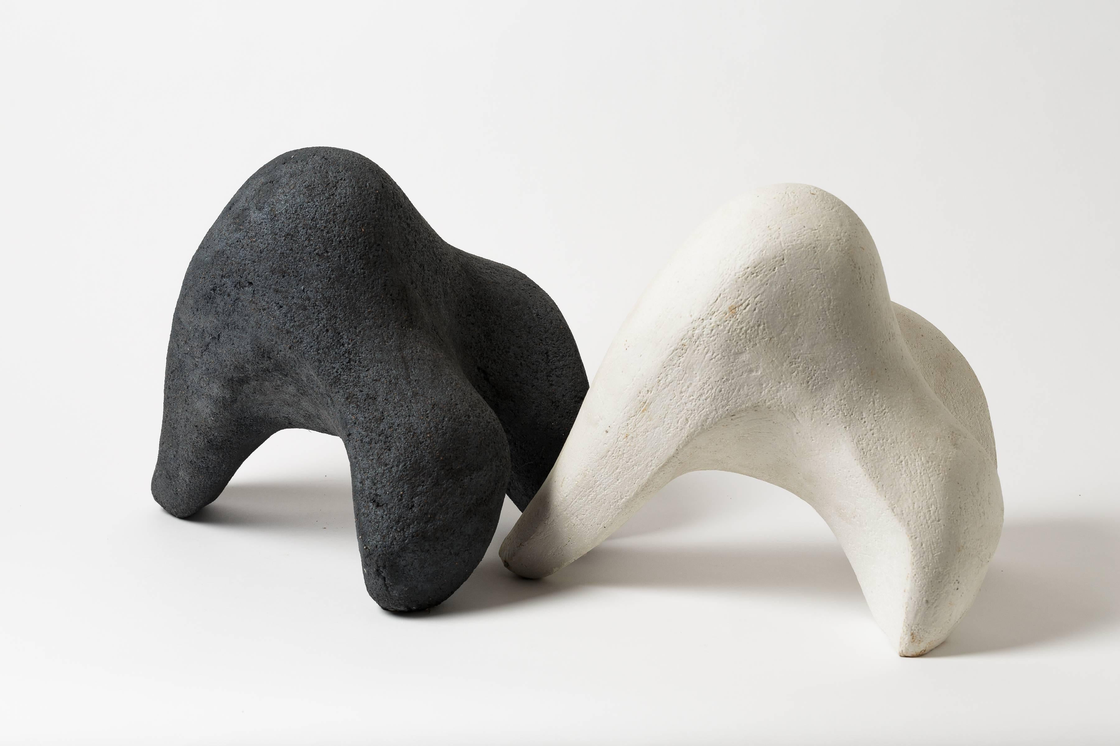 Important Pair of Ceramic Sculptures by Tim Orr For Sale 1
