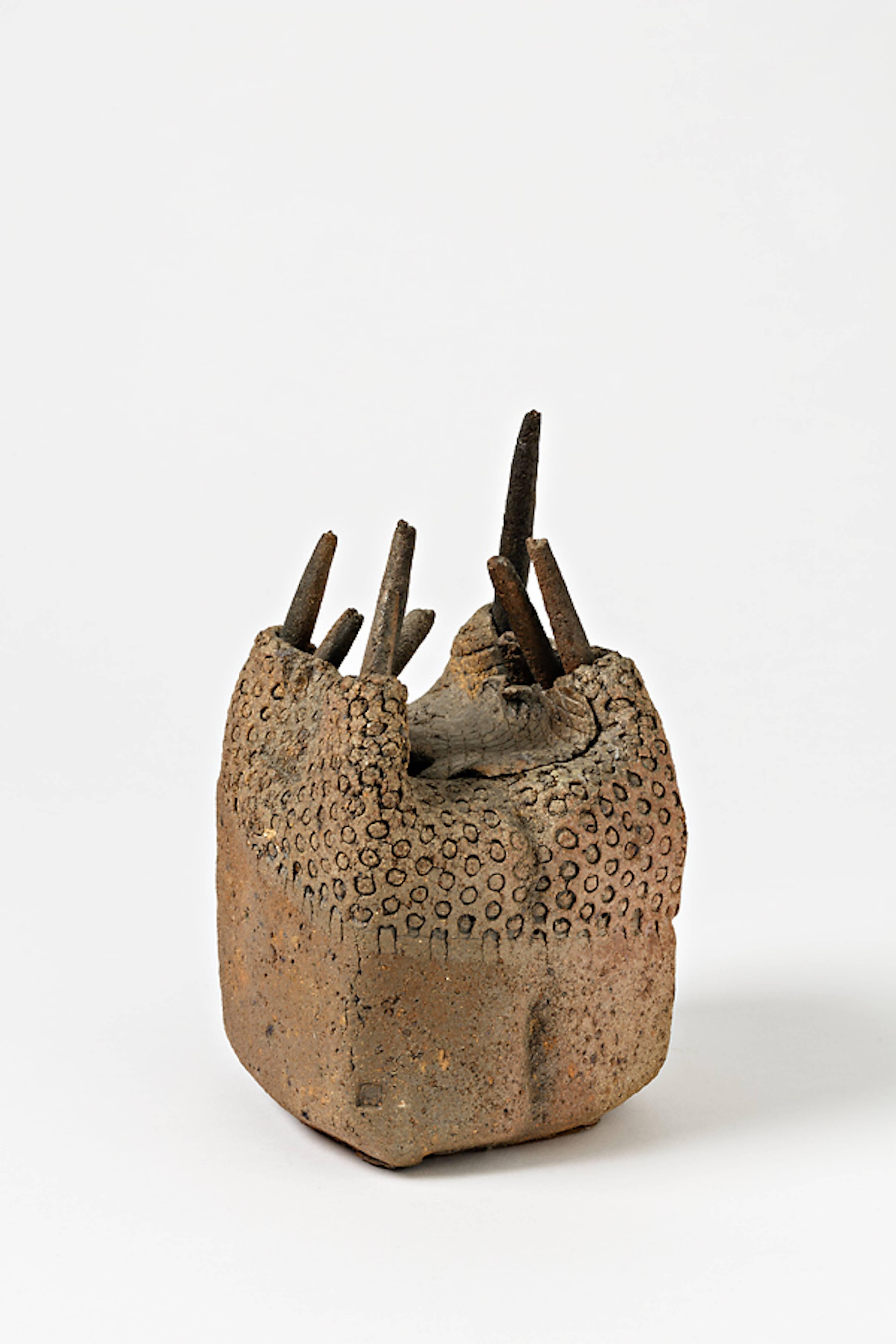 Rare Stoneware Sculpture by RéMi Bohnert, circa 1980-1990 1