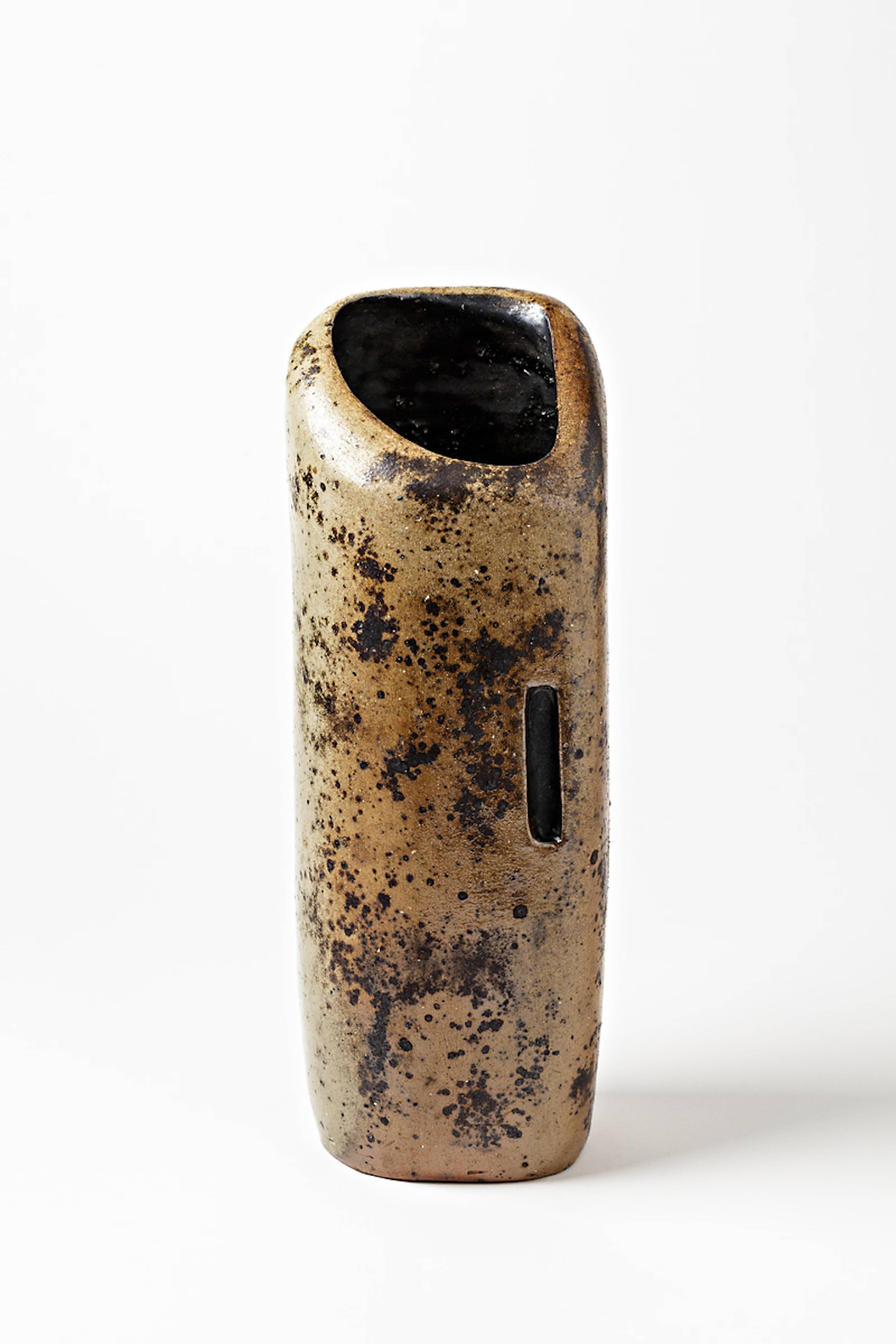 An exceptional stoneware vase by Jean Lerat.
Unique piece.
Perfect original conditions.
Signed at the base 