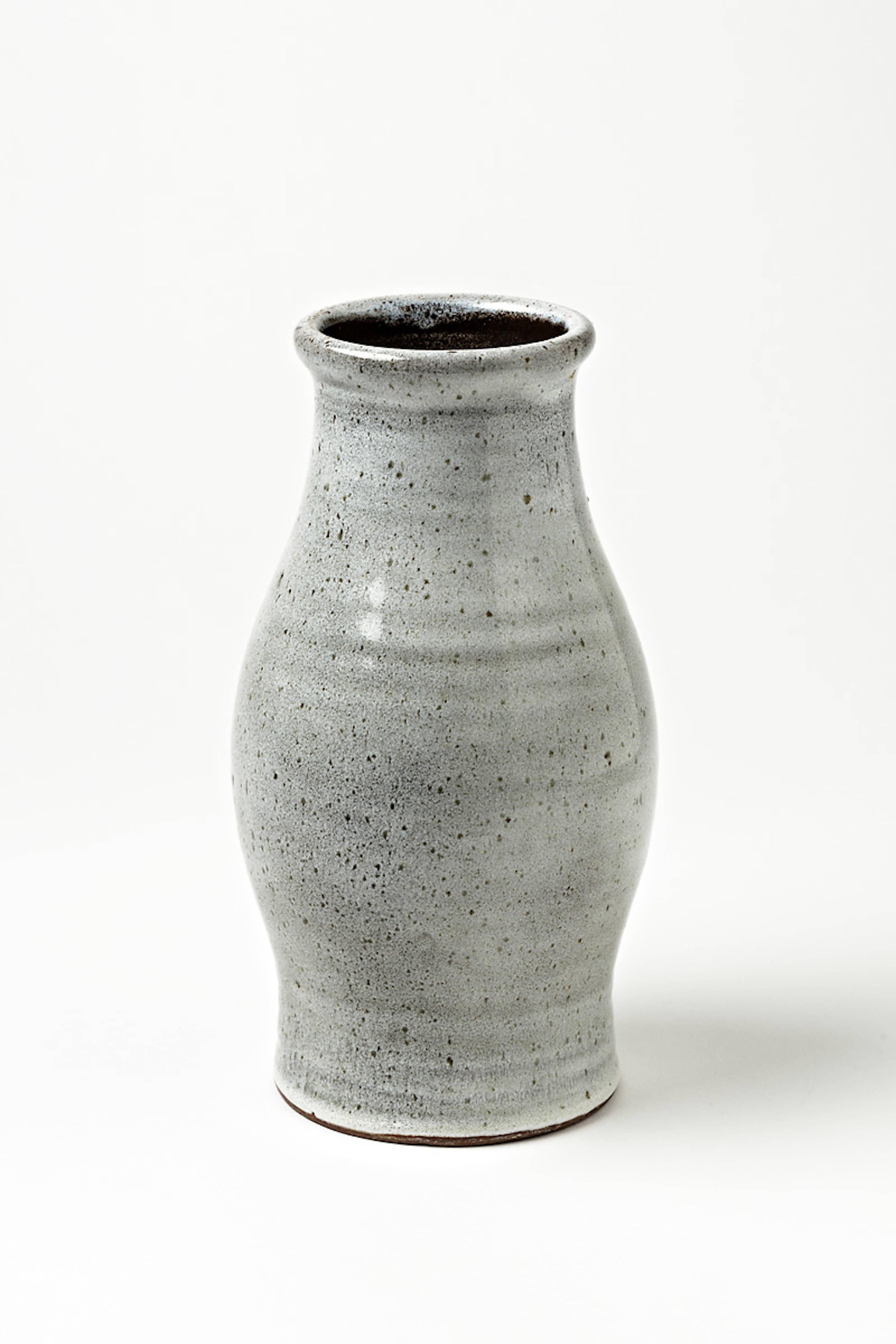 Beaux Arts Stoneware Vase by the Workshop Pierlot, Ratilly, France, 1970-1980 For Sale