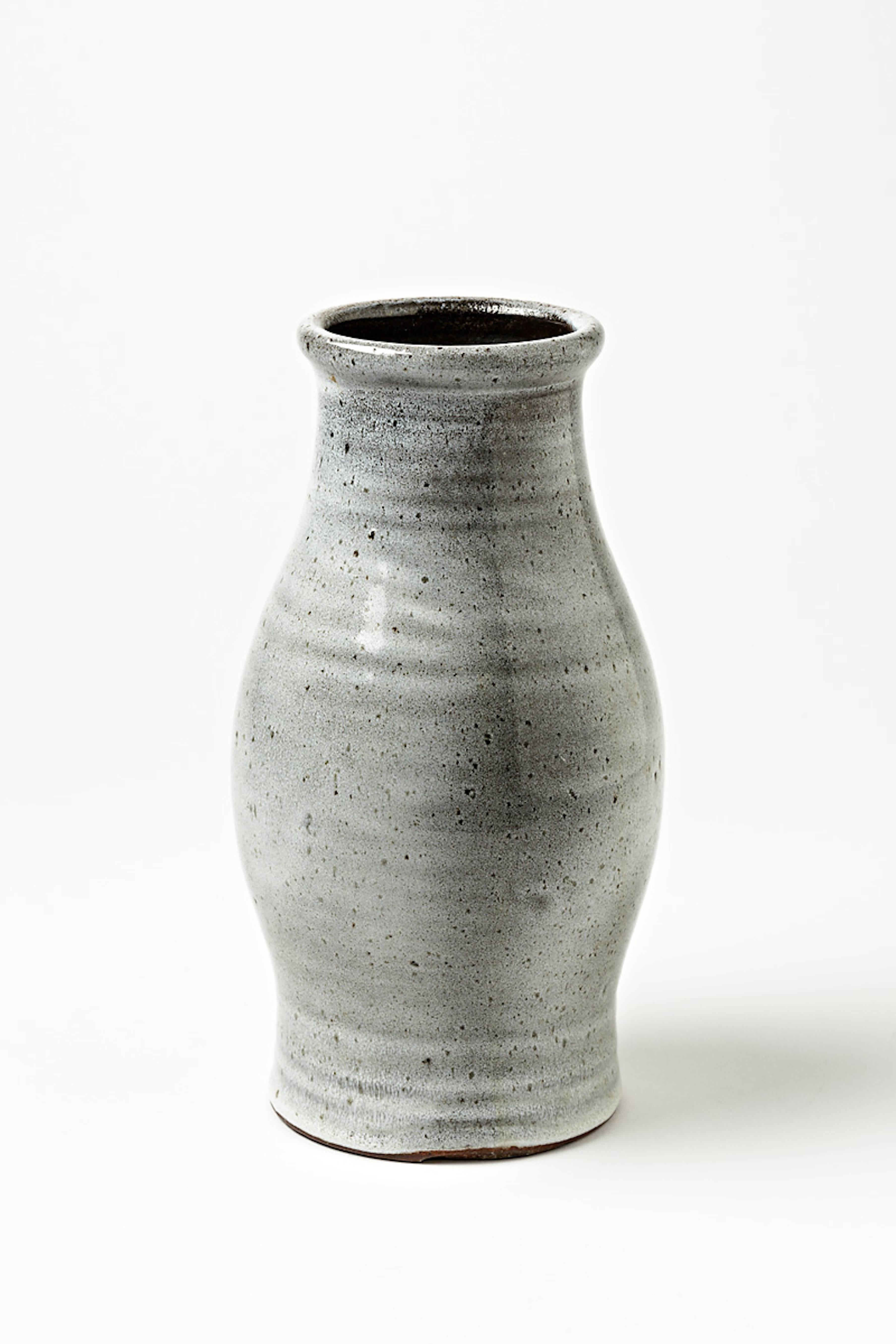 French Stoneware Vase by the Workshop Pierlot, Ratilly, France, 1970-1980 For Sale