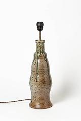 Beautiful ceramic lamp from La Borne, French, 1970