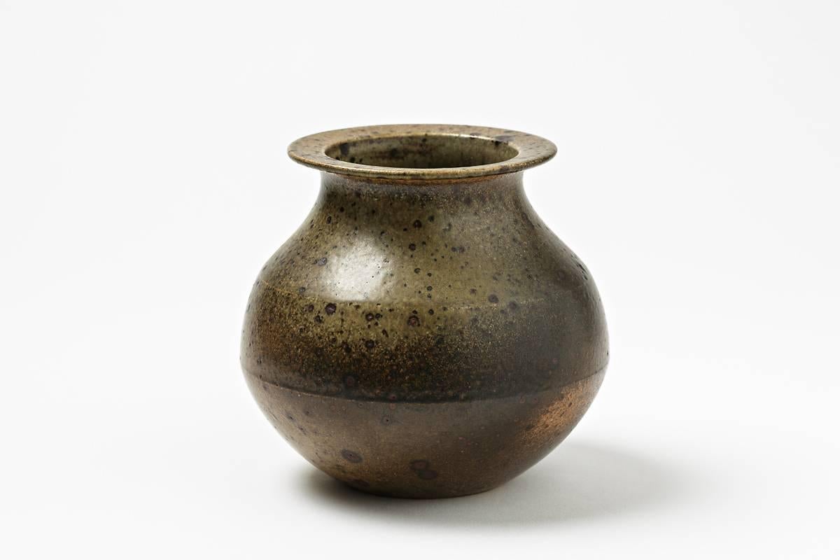 Beaux Arts Stoneware Vase by Robert Deblander, circa 1970-1975