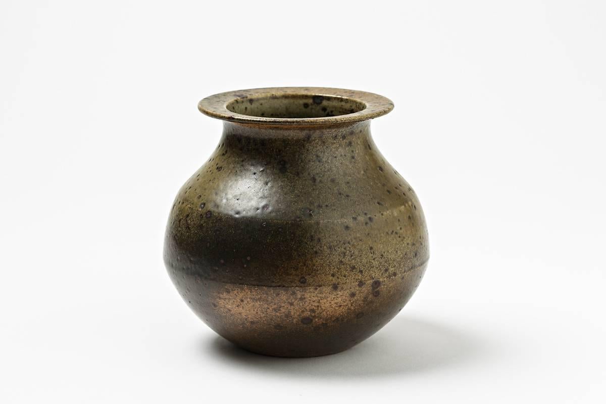 French Stoneware Vase by Robert Deblander, circa 1970-1975