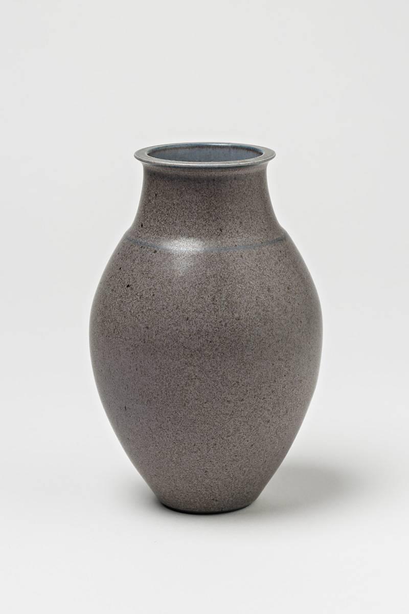 French Elegant Porcelain Vase by Robert Deblander, circa 1980-1990