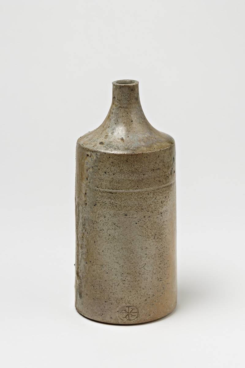 Beaux Arts Stoneware Bottle-Vase by Robert Deblander, circa 1960-1970
