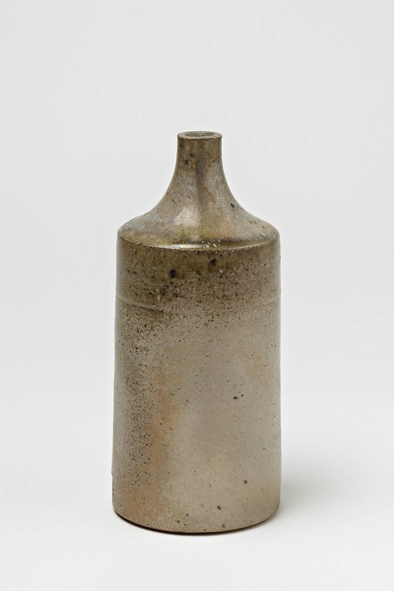French Stoneware Bottle-Vase by Robert Deblander, circa 1960-1970