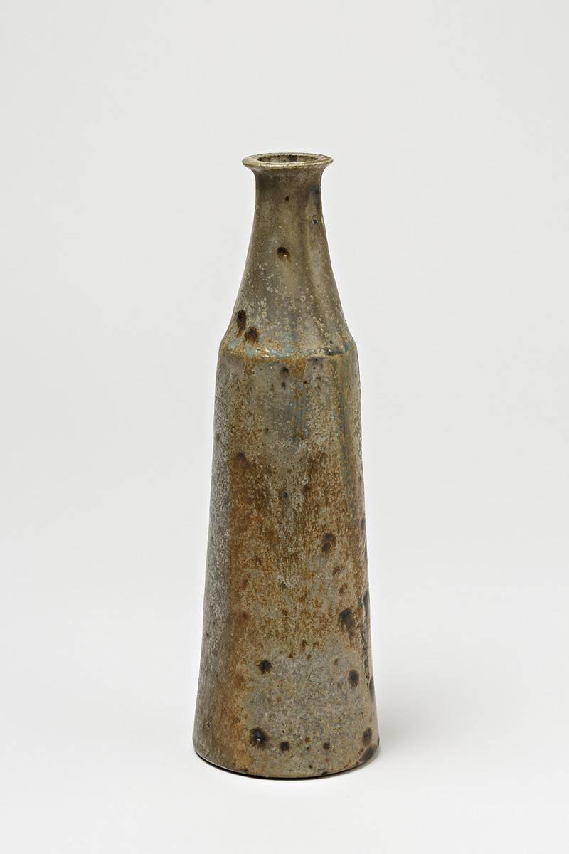 French Stoneware Bottle Vase by Robert Deblander, circa 1960-1970