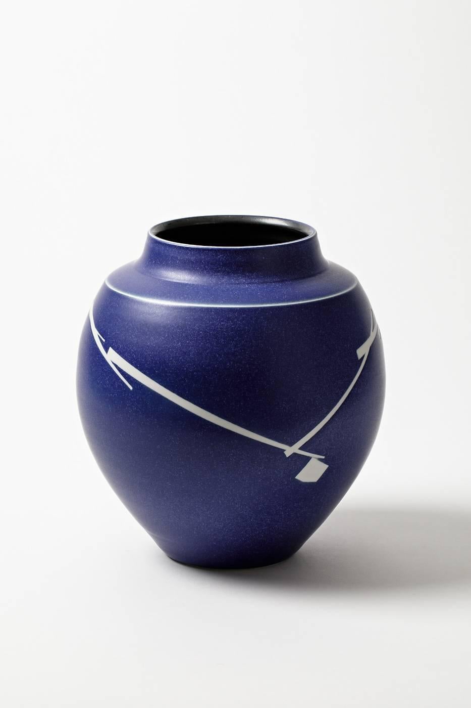 Beaux Arts Porcelain Vase by Robert Deblander, circa 1990