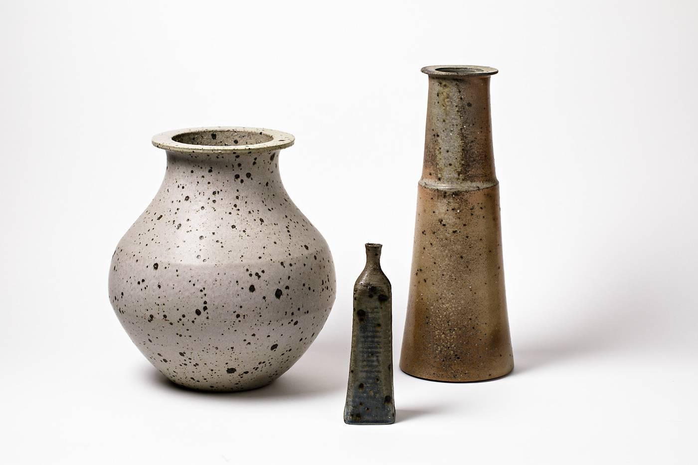 Ceramic Big Stoneware Vase by Robert Deblander, circa 1970