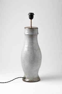 Norbert Pierlot Elegant Big Ceramic Table Lamp, circa 1970