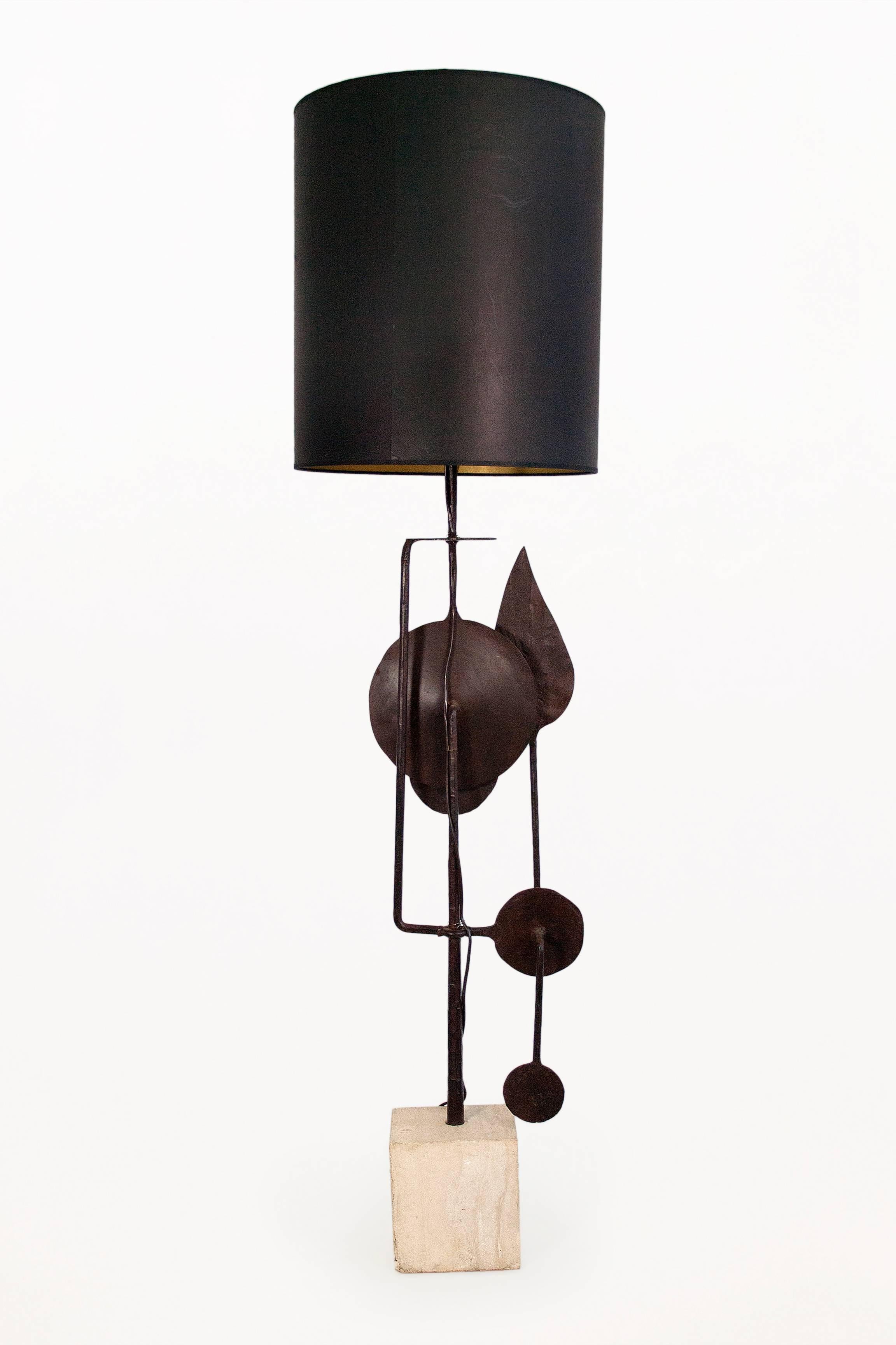 Very Large Sculptural Table Lamp by Giovanni Banci, circa 1970, Italy In Good Condition In Girona, Spain