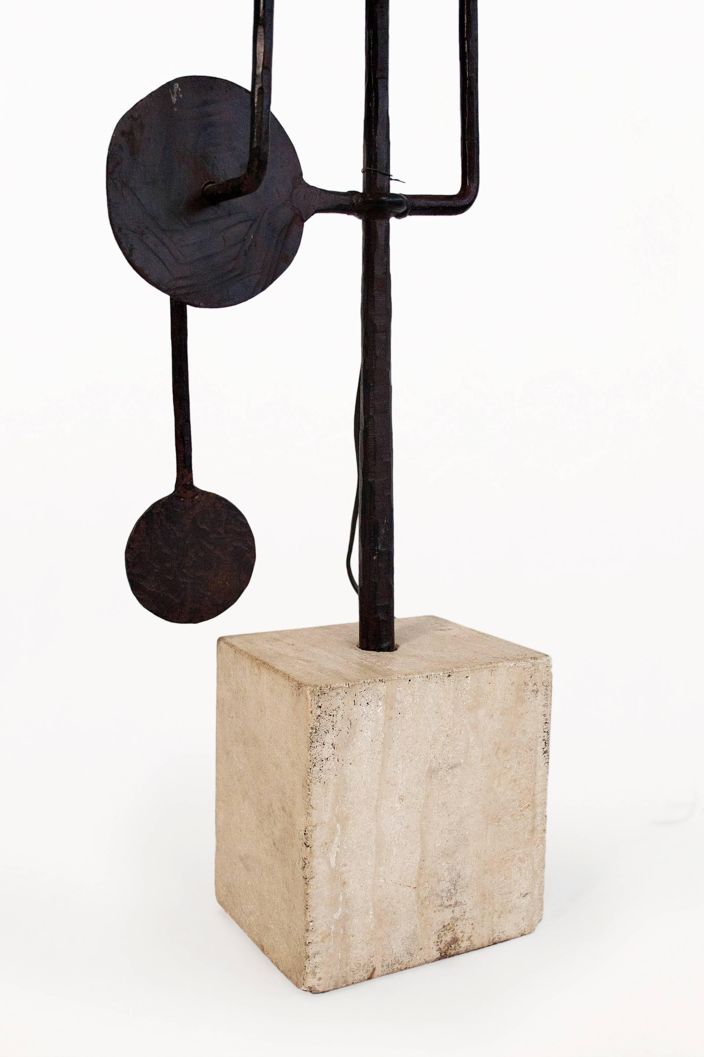 Travertine Very Large Sculptural Table Lamp by Giovanni Banci, circa 1970, Italy