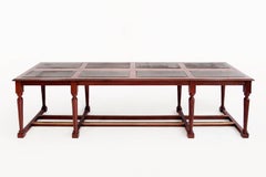 Very Large Mahogany Library Table, 19th Century, France
