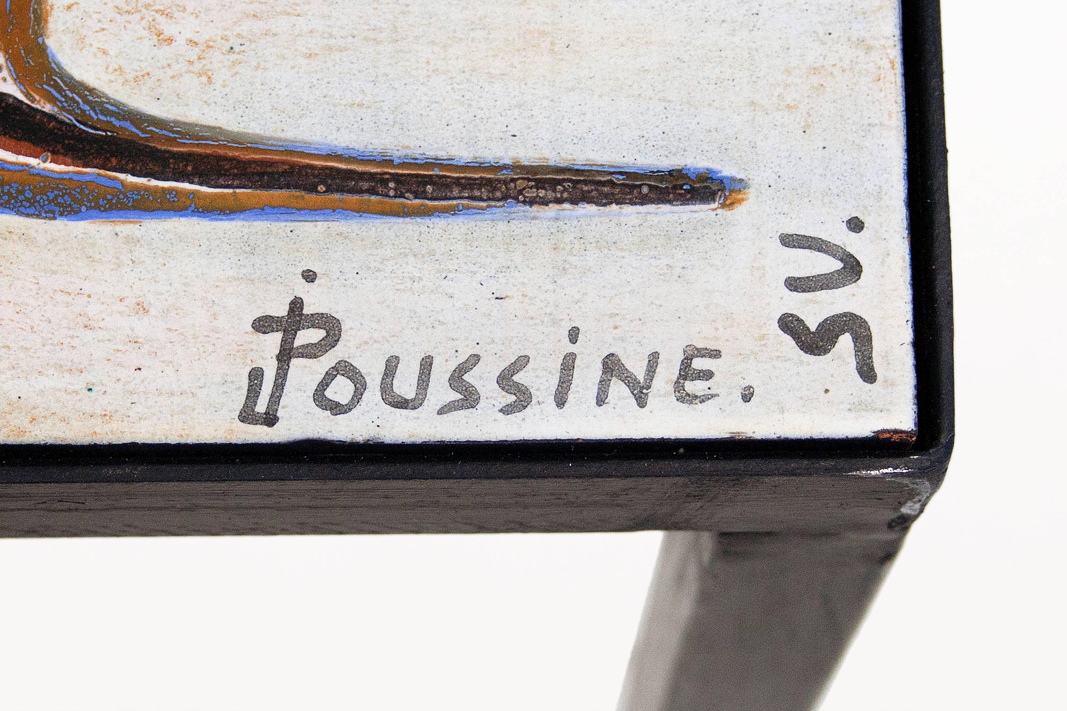 Français Table basse en céramique de Jacques Poussine pour Sant Vincens, vers 1960, France