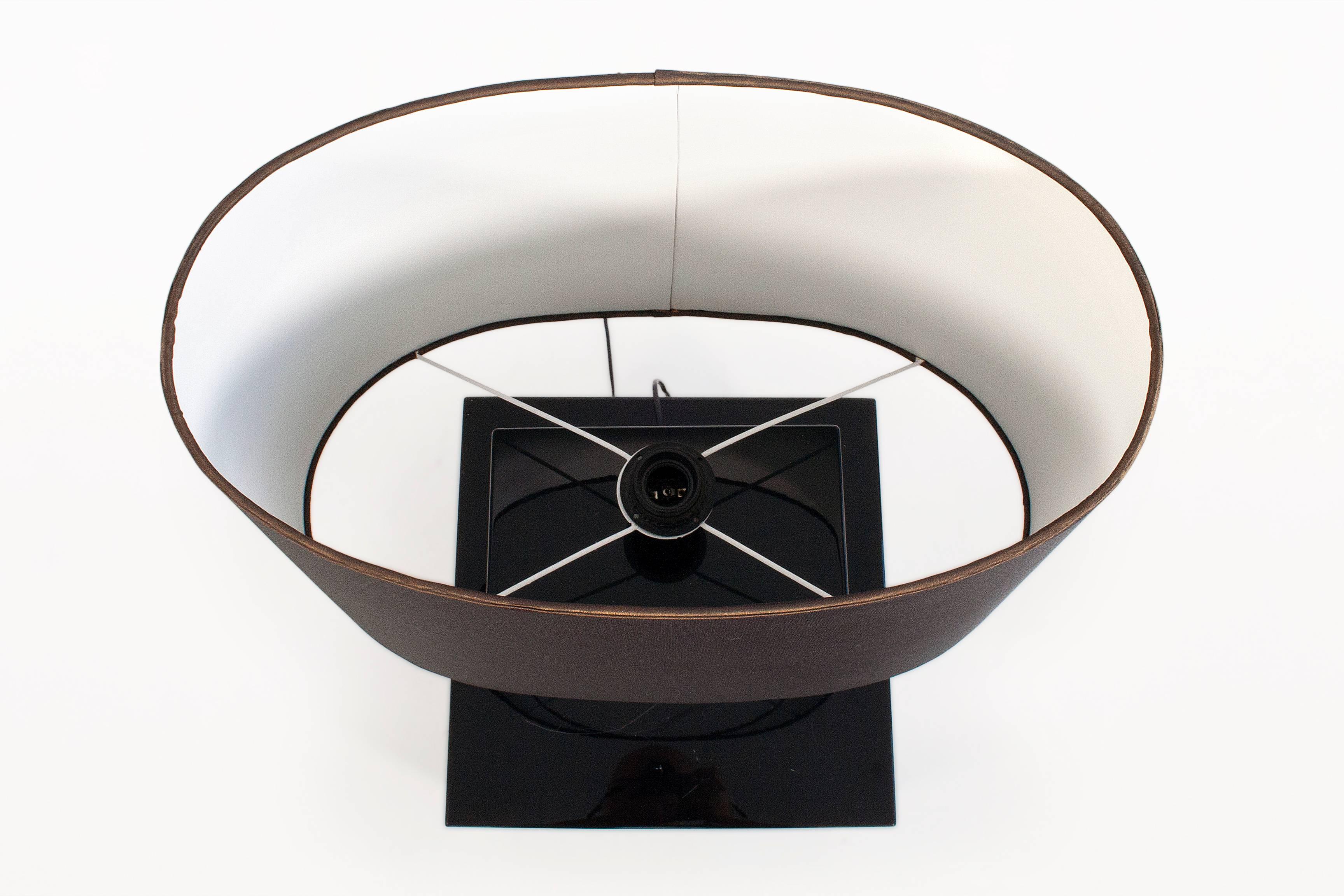 20th Century Pair of Black Lacquered Lamps by Jean-Claude Mahey, circa 1970, France