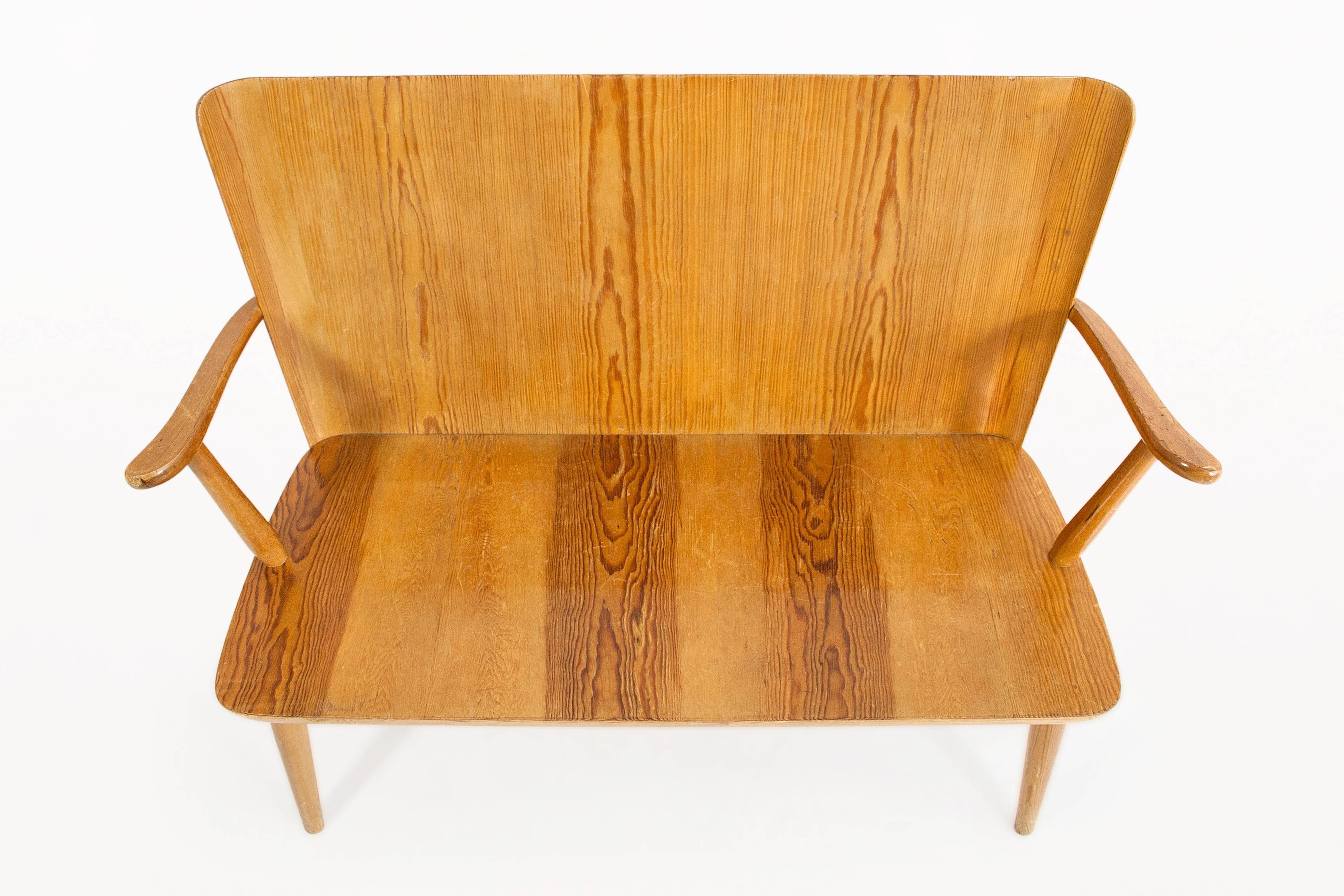 Large Elm Bench, Sweden, circa 1950 In Good Condition In Girona, Spain