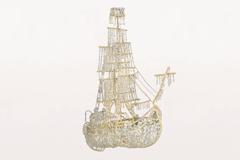 Large Crystal Galleon Chandelier, circa 1940, Spain