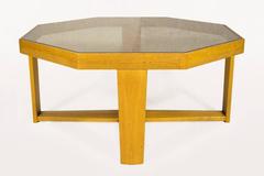 Alain Marcoz Octagonal Oak Coffee Table, circa 1950, France