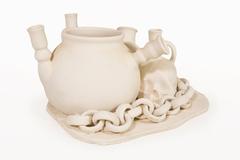 Desiré Von Pelt Ceramic Bisque "Still Life" Sculpture, circa 2000, Spain