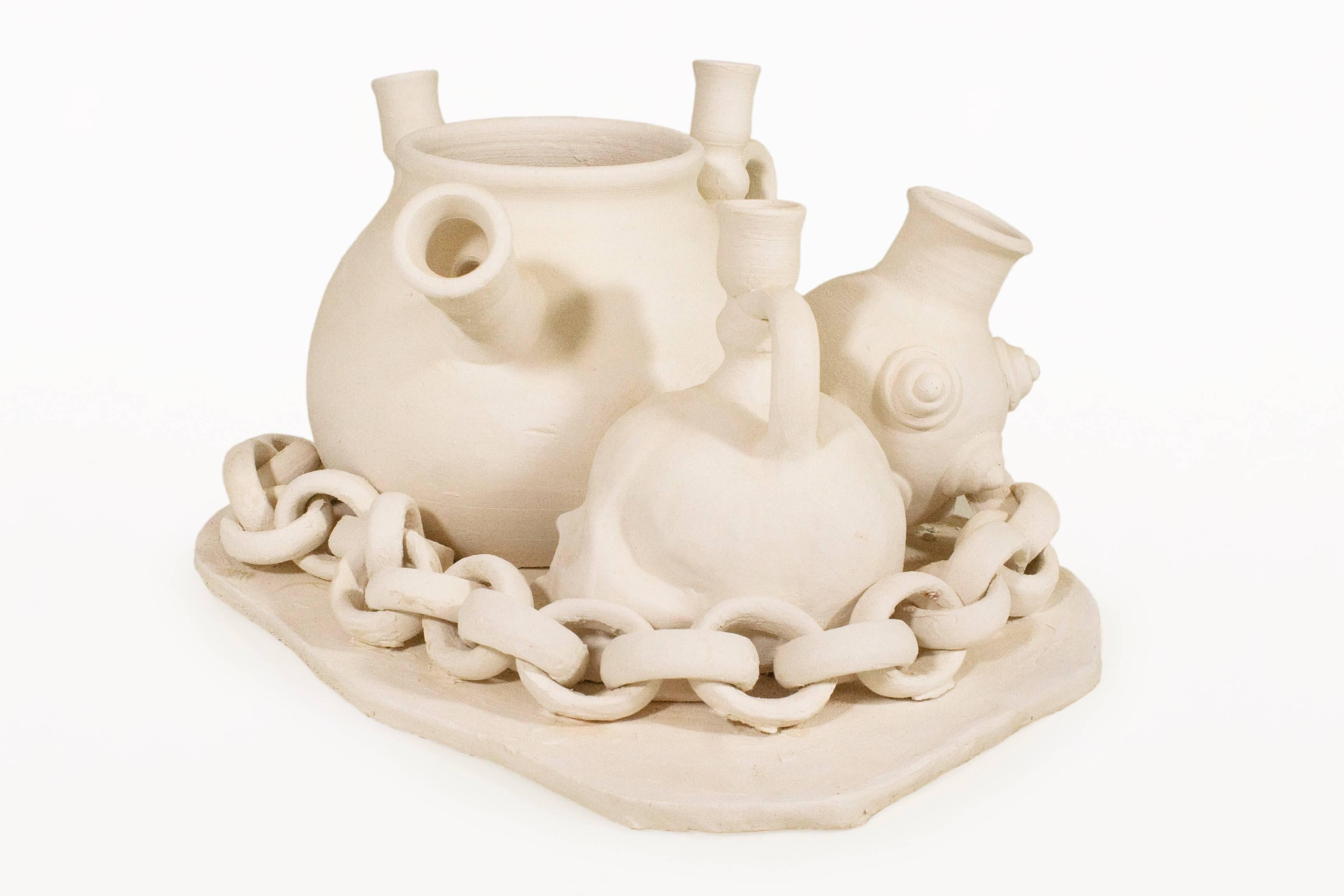 Organic Modern Desiré Von Pelt Ceramic Bisque 