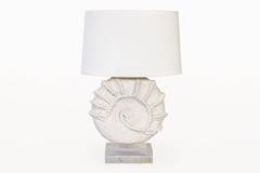 Pair of Emilia Palomba Ceramic Shell Lamps, circa 2000, France