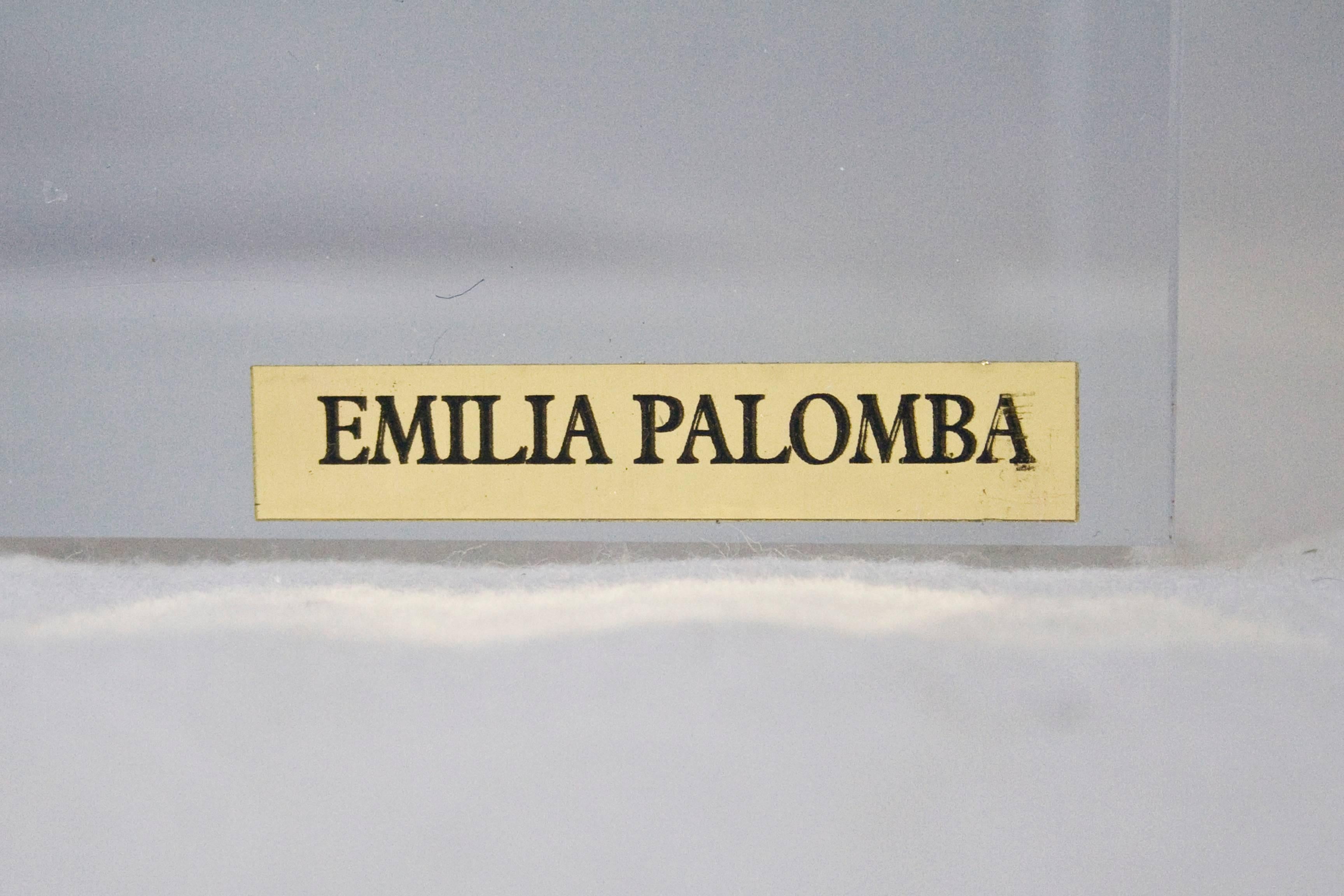 Contemporary Pair of Emilia Palomba Ceramic Shell Lamps, circa 2000, France