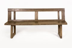 Early 19th Century Spanish Folk Wooden Bench, Circa 1800's, Spain