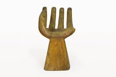 Pair of Pedro Friedeberg Style Wooden "Hand" Stools, circa 1970, Spain
