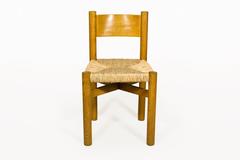 Set of Six Charlotte Perriand "Meribel" Chairs, circa 1950, France