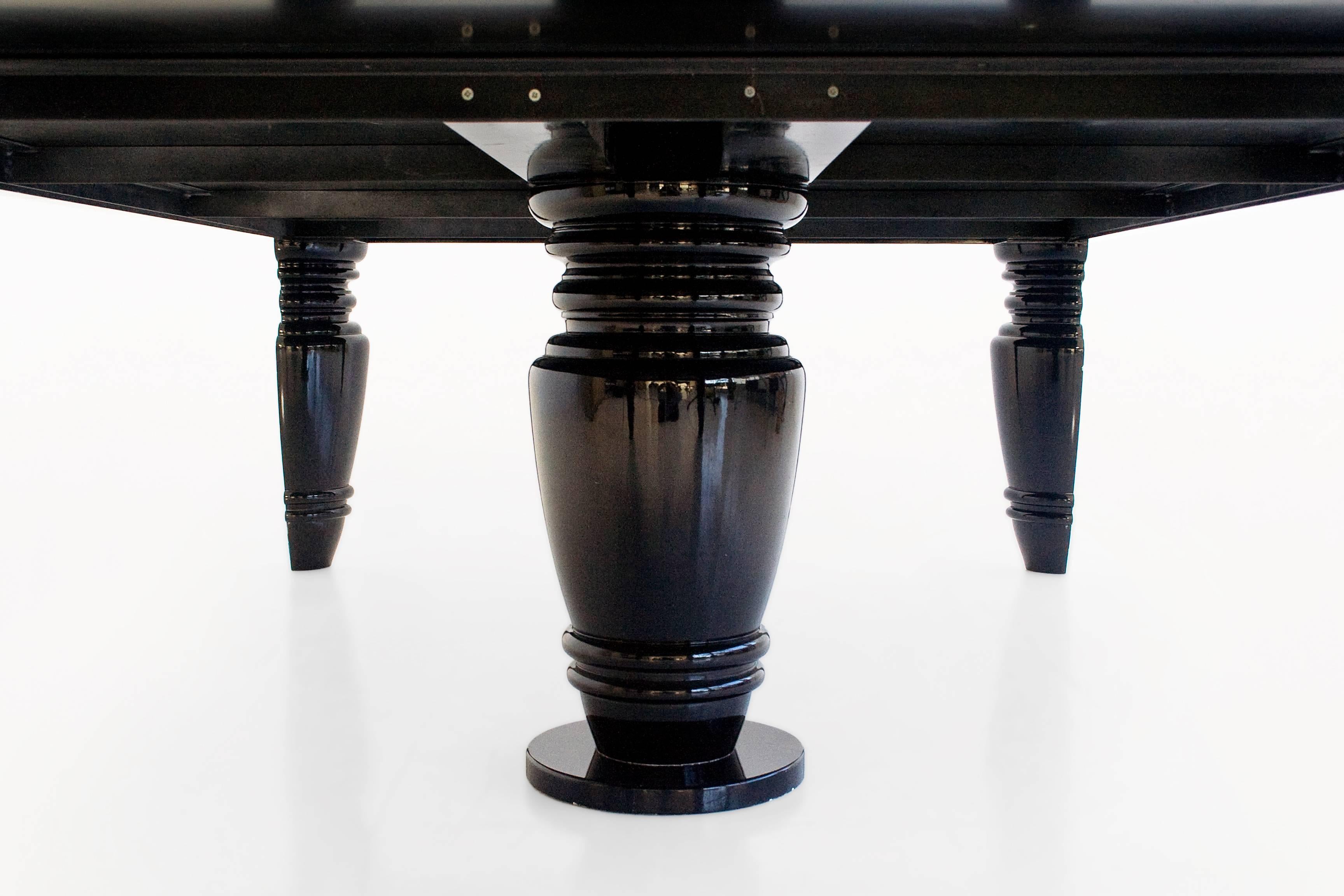 Exceptional, Extra Large Black Lacquered Table, circa 1980, France In Good Condition In Girona, Spain