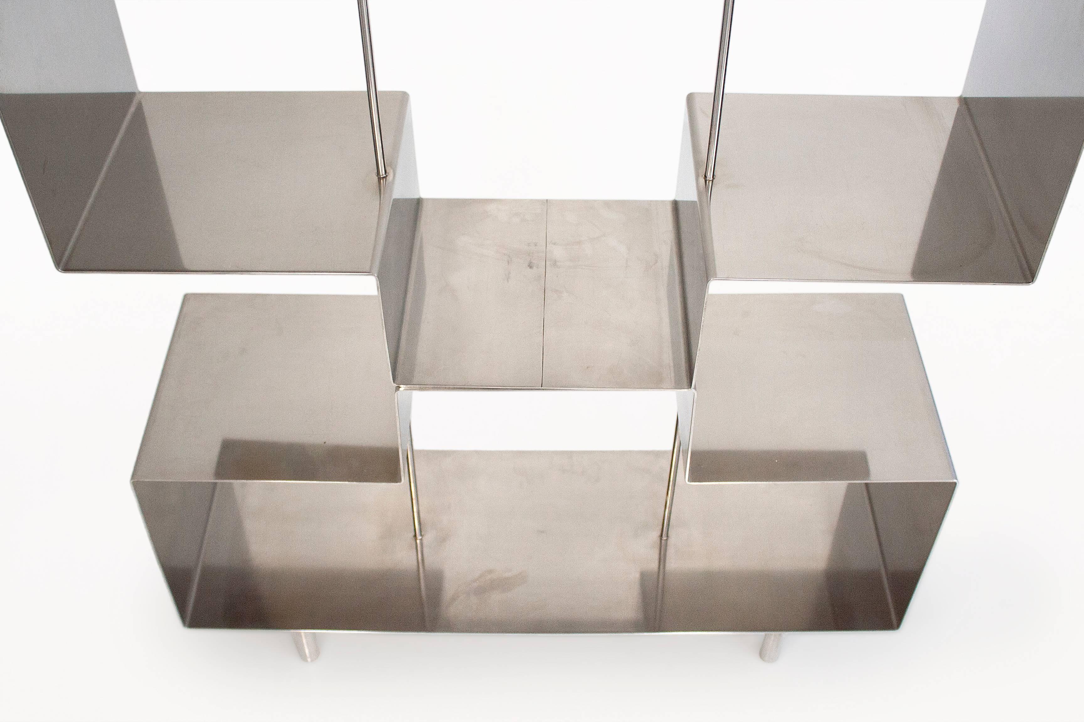 20th Century Pair of French Steel Shelves, circa 1970, France