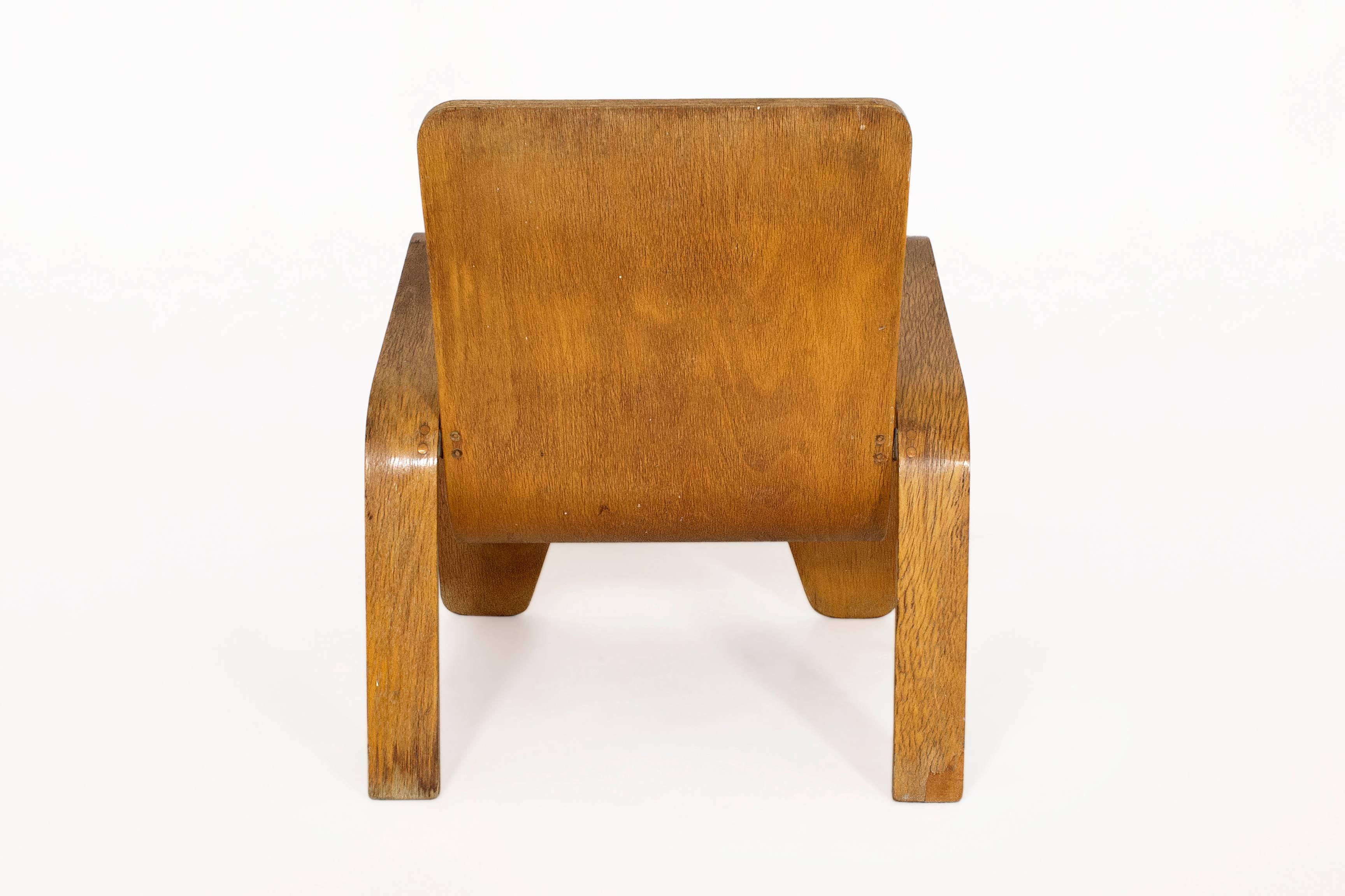 Mid-Century Modern Lounge Chair by Han Pieck for Lawo Ommen, circa 1940, Netherlands