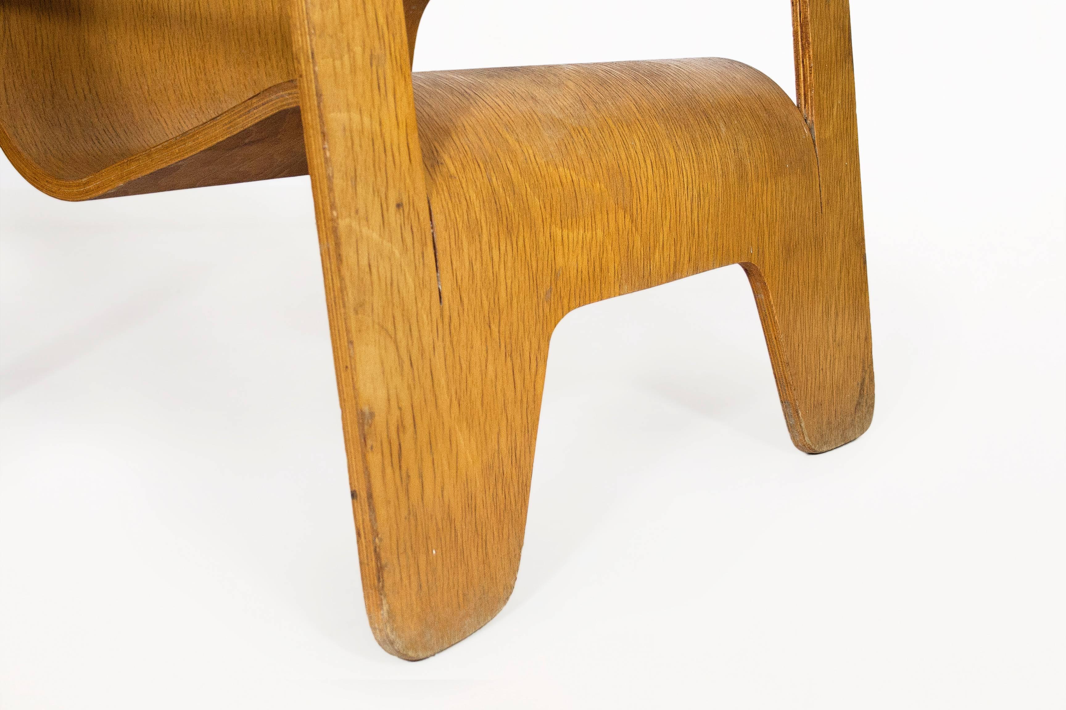 Laminated Lounge Chair by Han Pieck for Lawo Ommen, circa 1940, Netherlands