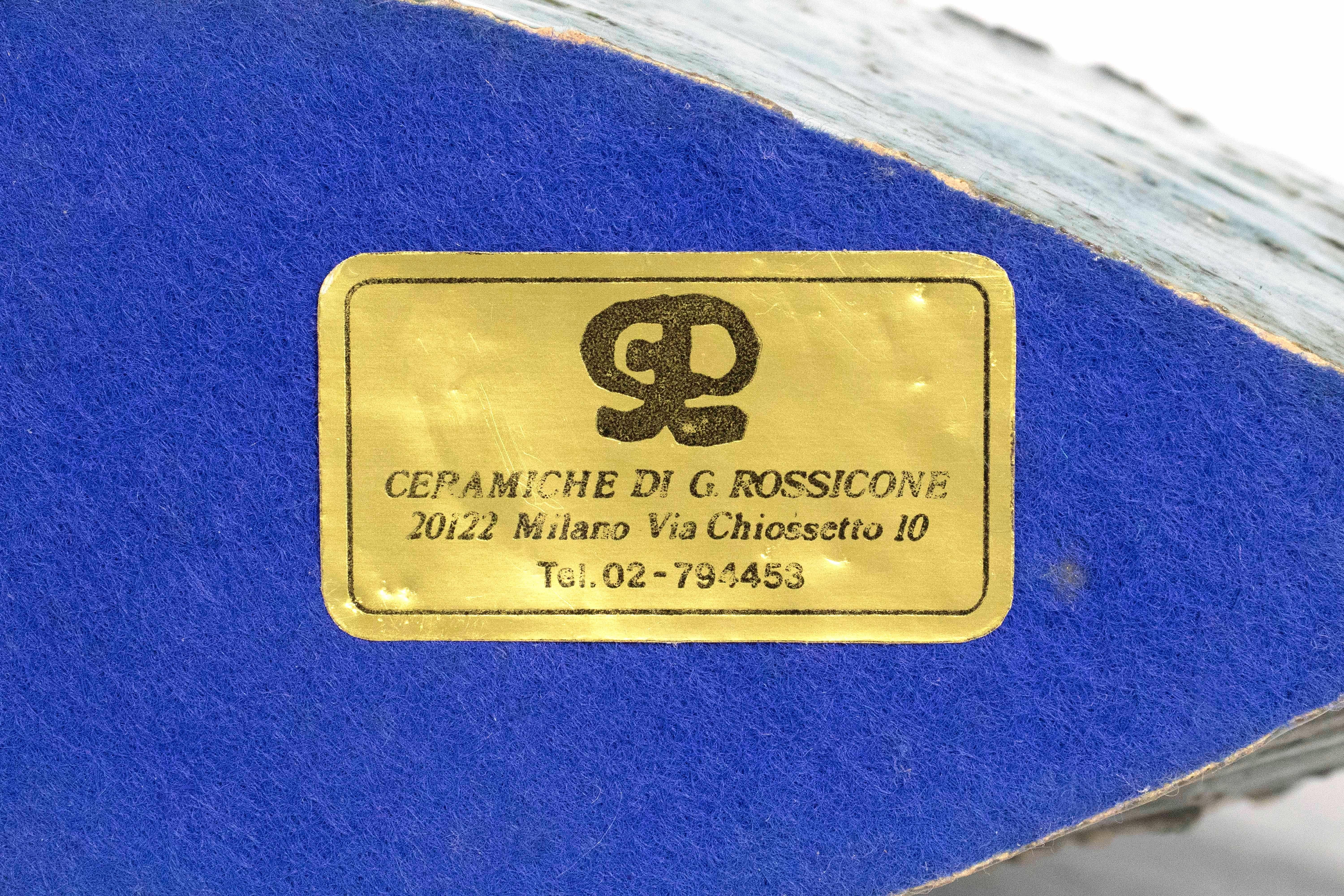 Ceramica Vaso in ceramica di Giuseppe Rossicone, 1960 circa, Italia
